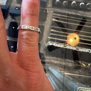 Coach Silver Band Ring